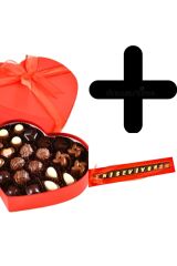 Büyük Kalp 285 Gr + Harf Sütlü Çikolata 82 Gr