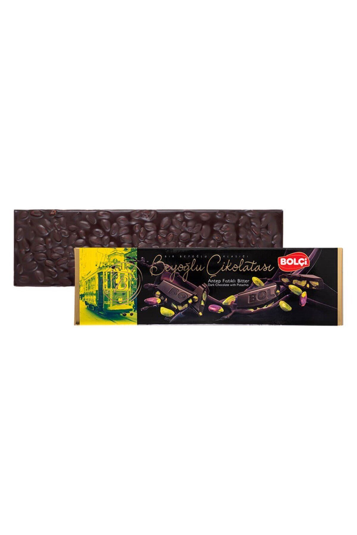 Bitter Antep Fıstıklı Beyoğlu Çikolatası 300g