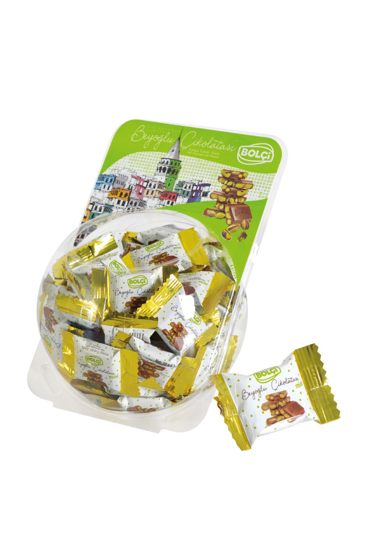 BEYOĞLU ÇİKOLATASI ANTEP FISTIKLI 15 GR x 10 adet