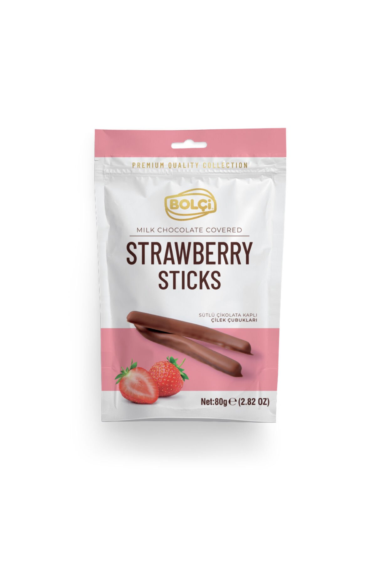 SÜTLÜ ÇİKOLATA KAPLI ÇİLEK ÇUBUK 80 GR