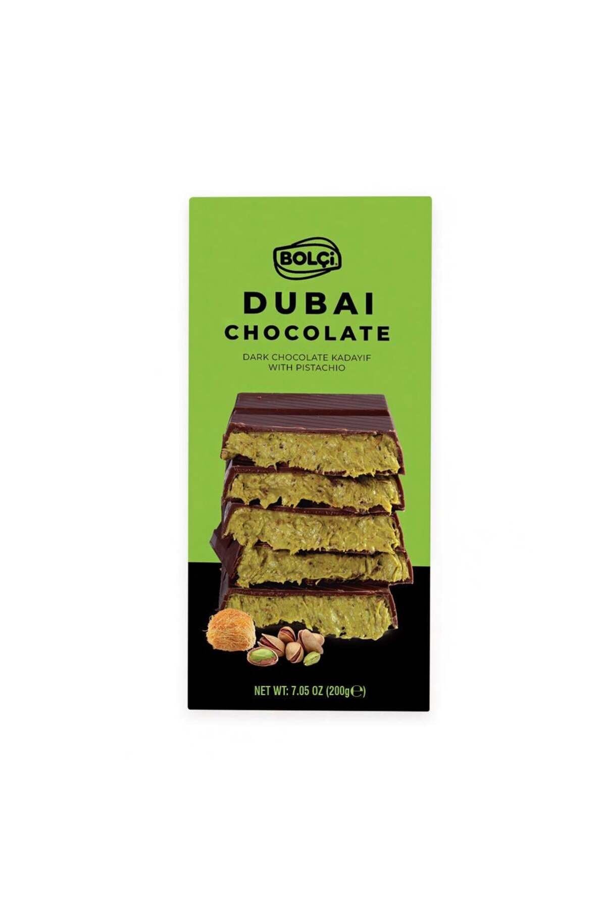 Dubai Çikolatası Fıstıklı Kadayıf Dolgulu Bitter Çikolata 200g