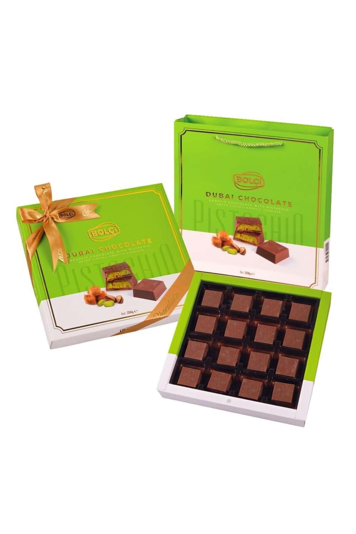 Dubai Çikolatası Fıstıklı Kadayıf Dolgulu Çikolata Kutu 256g