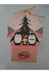 Figürlü Çikolata 80 gr 3'lü penguenli çam ağacı