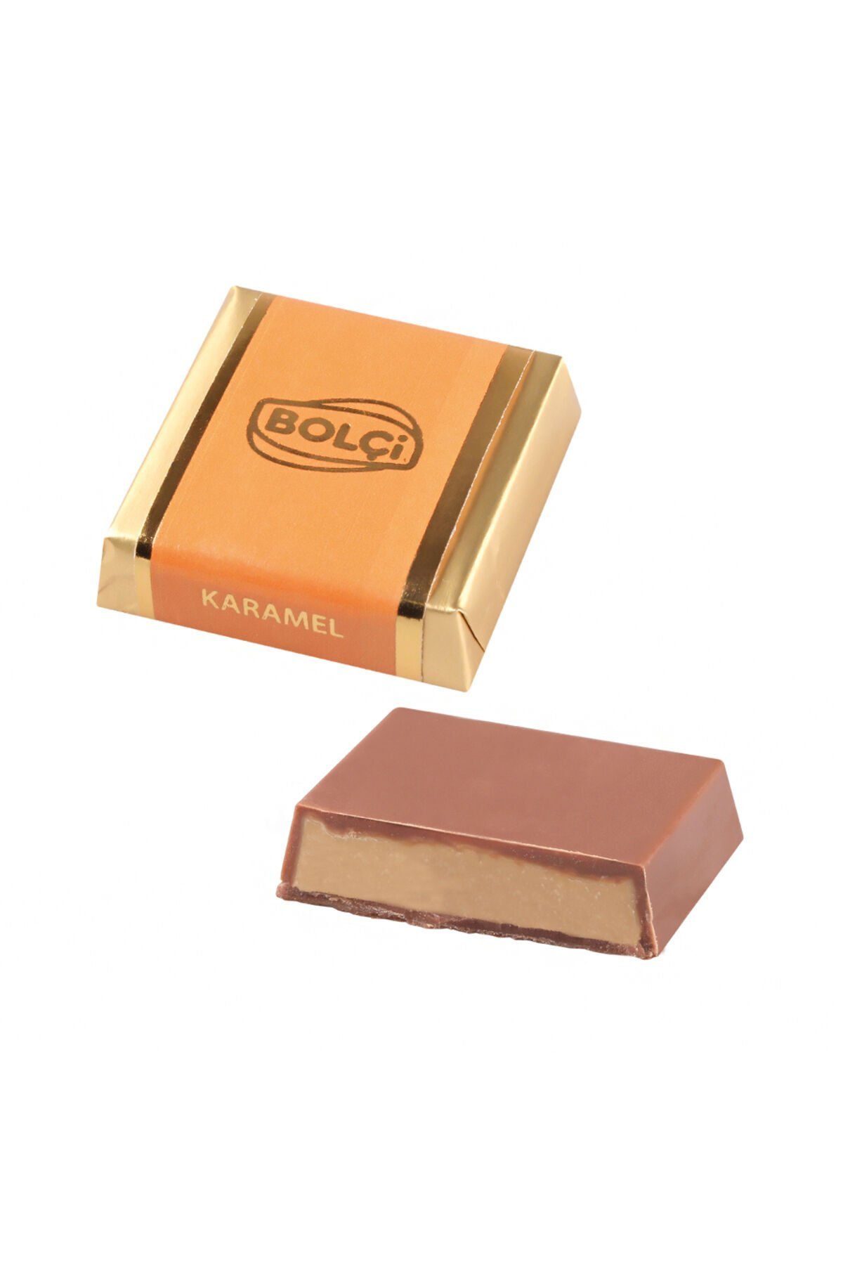 Karamel Dolgulu Sütlü Kare Çikolata 16 gr 400 gr
