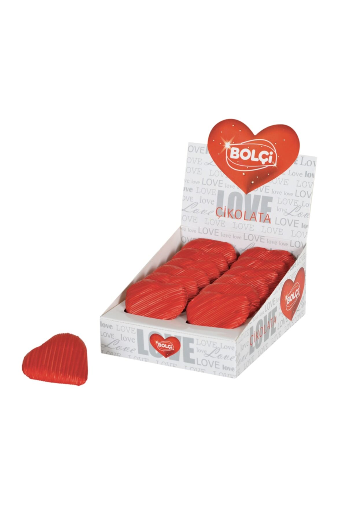 Yaldızlı Kalp 30 gr x12 adet