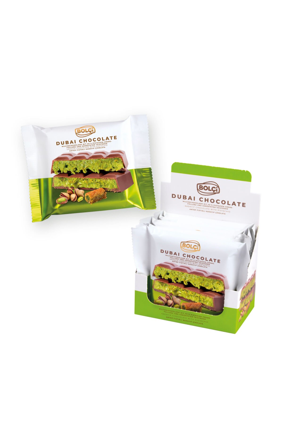 FISTIKLI KADAYIF DOLGULU DUBAİ ÇİKOLATASI 100 GR FLOW PACK