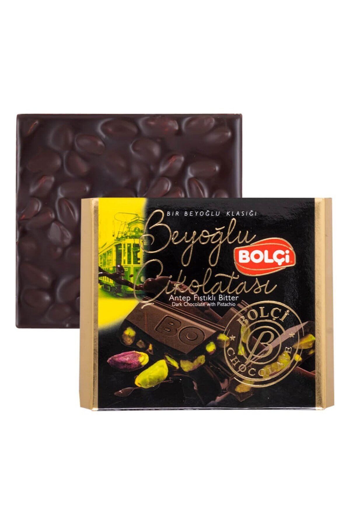 Bitter Antep Fıstıklı Beyoğlu Çikolatası 90g