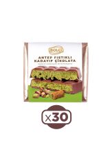 Fıstıklı Kadayıf Dolgulu Sütlü Dubai Çikolatası 100 Gr x 30 Adet