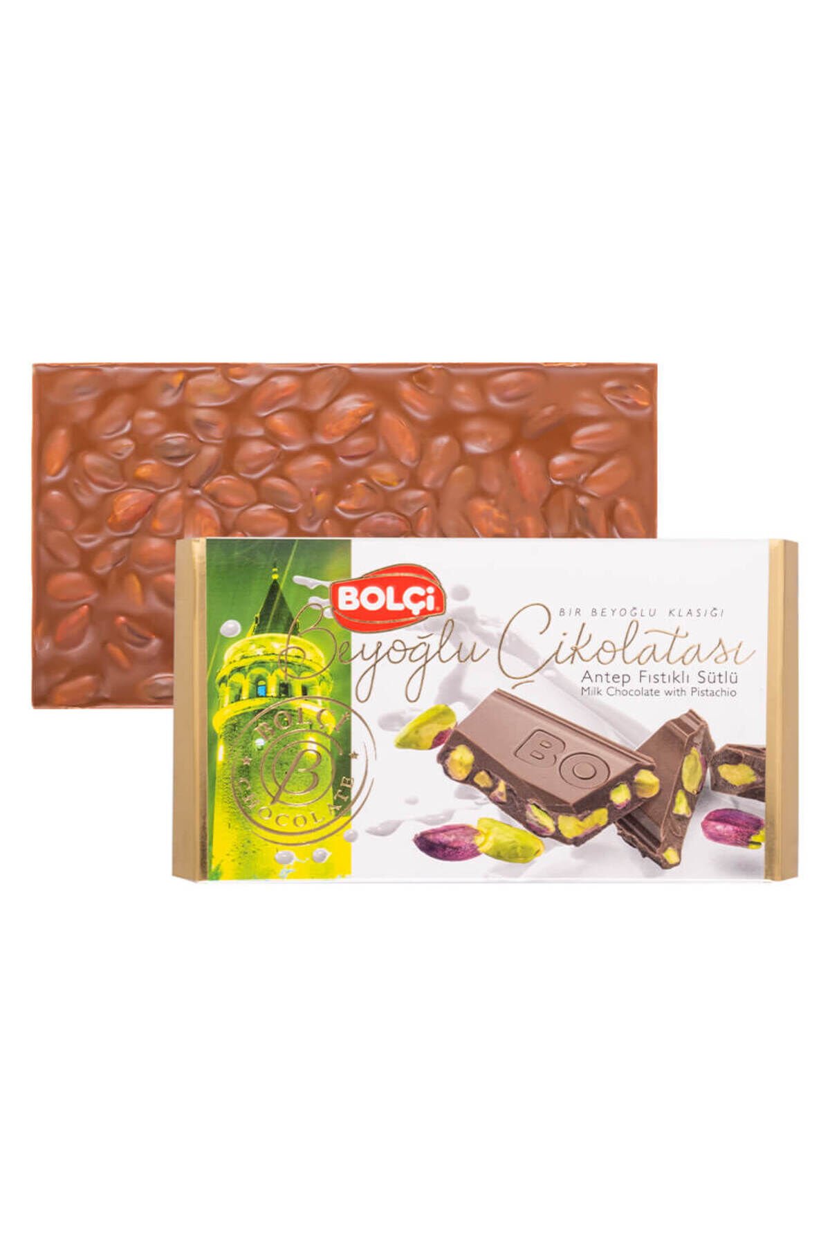 Sütlü Antep Fıstıklı Tablet 150 Gr