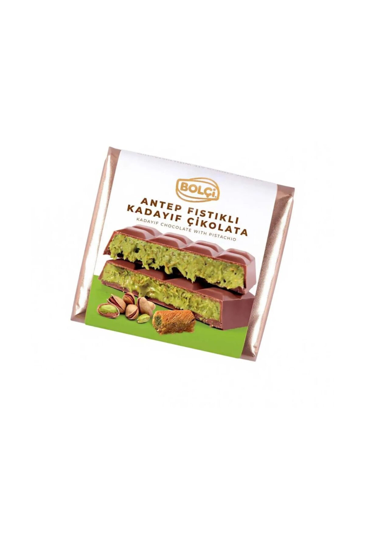 MEŞHUR DUBAİ ÇİKOLATASI ANTEP FISTIKLI KADAYIF DOLGULU (5 ADET X 100 Gr) Fırsat Paketi