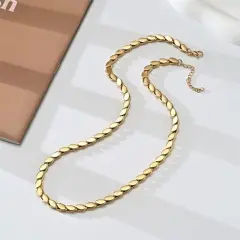 Çelik Arpa Zincir 60cm Açık Renk // KOLYE-1126