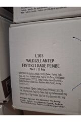 YALDIZLI ANTEP FISTIKLI KARE PEMBE 500 Gr