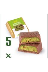 SÜTLÜ FISTIKLI KADAYIF DOLGULU DUBAİ ÇİKOLATASI 16 GR 5 ADET