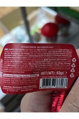SÜTLÜ KALP ÇİKOLATA KIRMIZI 63 GR File x 5 adet