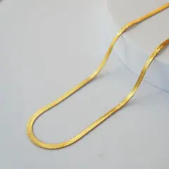 Çelik İtalyan Kolye Gold 60 cm