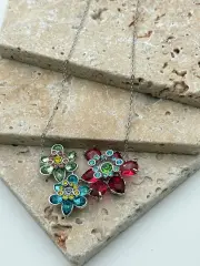 Çelik Çiçek Kolye // KOLYE-5641