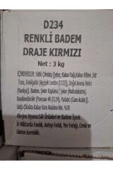 RENKLİ BADEM DRAJE KIRMIZI 500 gr