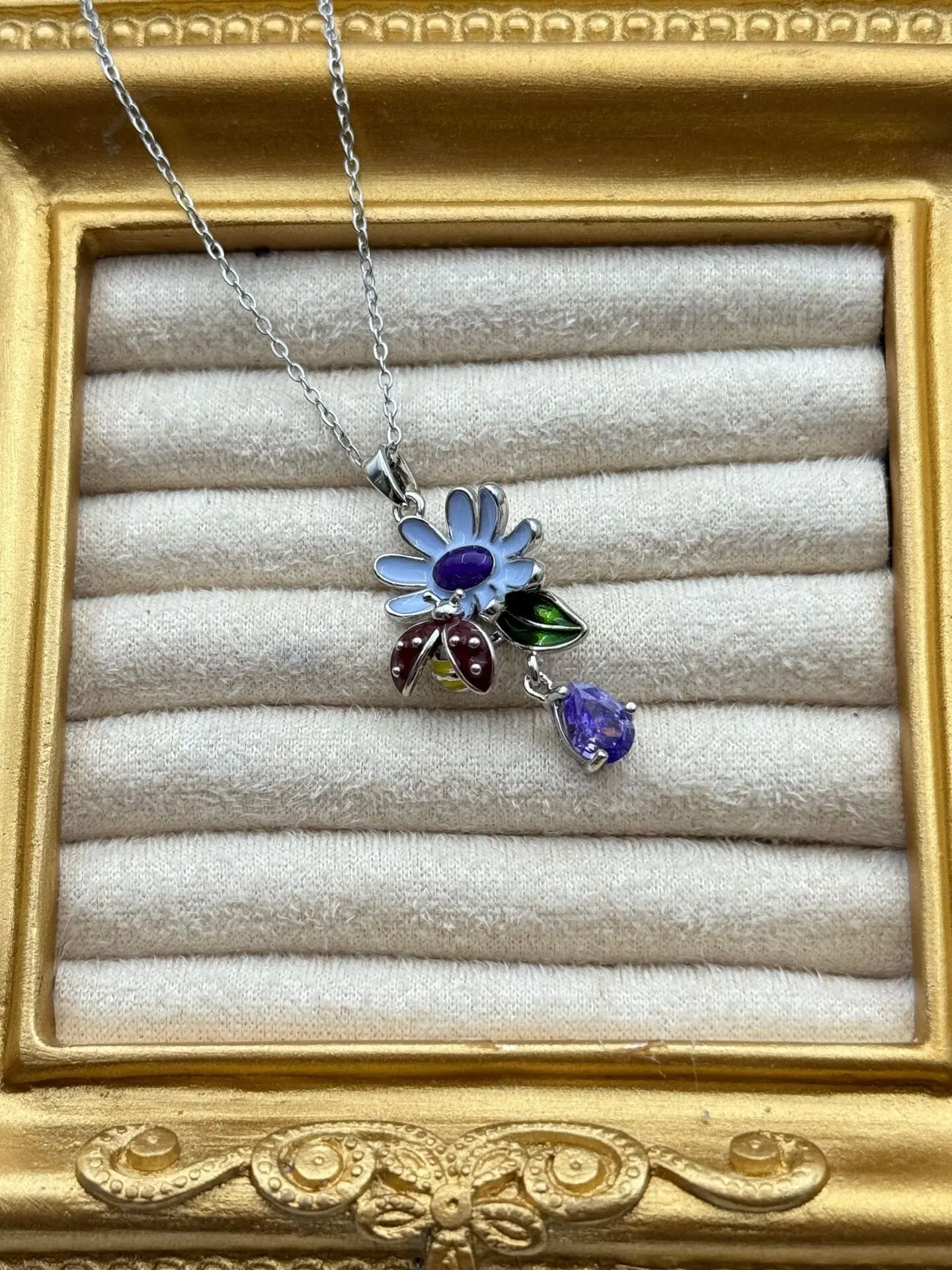 Çelik Çiçek Kolye 45cm // KOLYE-5769