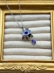 Çelik Çiçek Kolye 45cm // KOLYE-5769