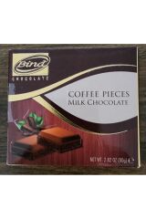 KAHVE ÇEKİRDEĞİ PARÇACIKLI SÜTLÜ ÇİKOLATALI TABLET 80 gr