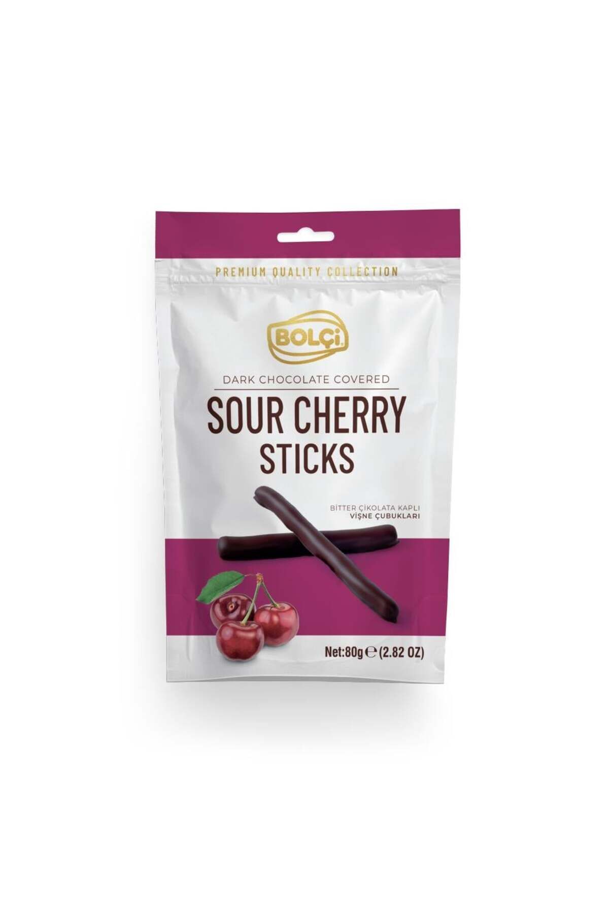 Bitter Çikolata Kaplı Vişne Çubuk 80g