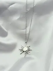 Çelik Güneş Kolye 45cm// KOLYE-5751