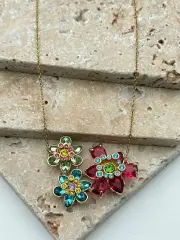 Çelik Çiçek Kolye // KOLYE-5640