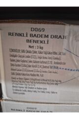 RENKLİ BADEM DRAJE BENEKLİ 500 gr