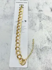 Çelik 14K Samanyolu Bileklik (ince // BİLEK-1738