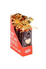 KALP DESENLİ - PİRİNÇ PATLAKLI BİTTER TABLET ÇİKOLATA 60 GR x 10 adet