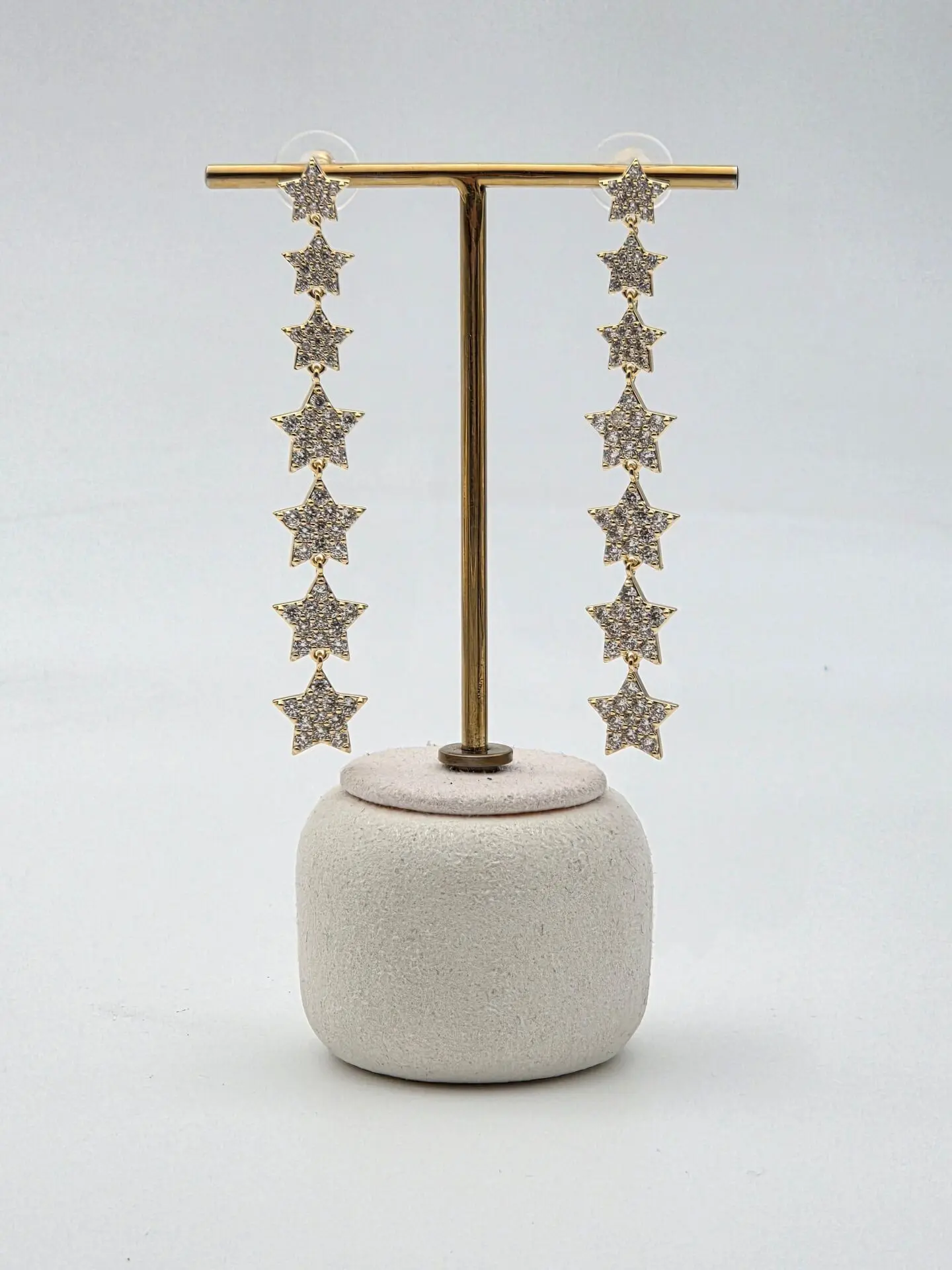 Zirkon Taşlı Rodyum Kaplama Küpe // ITHAL-3225