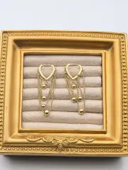 Zirkon Taşlı Rodyum Kaplama Küpe // ITHAL-3259