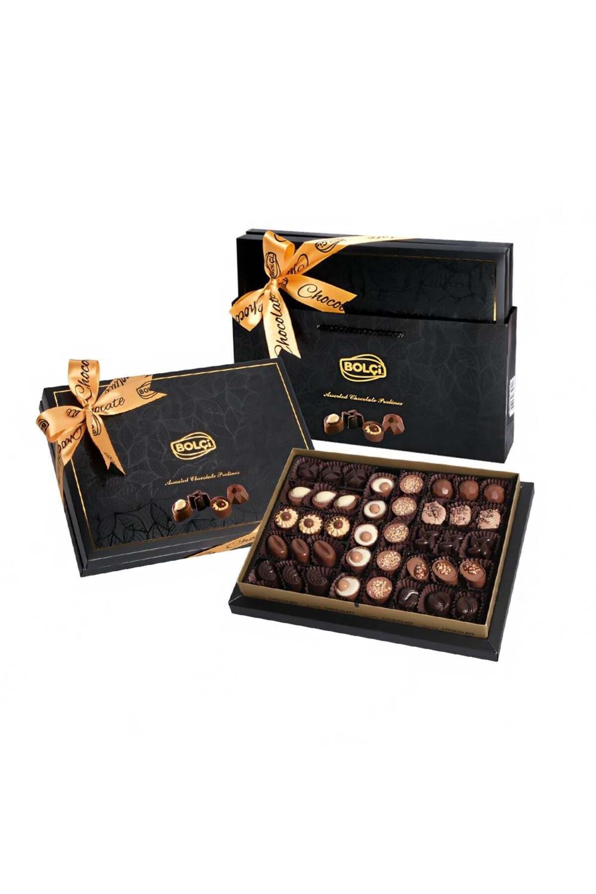 Siyah Floral Kutu Hediye Çikolata 465g