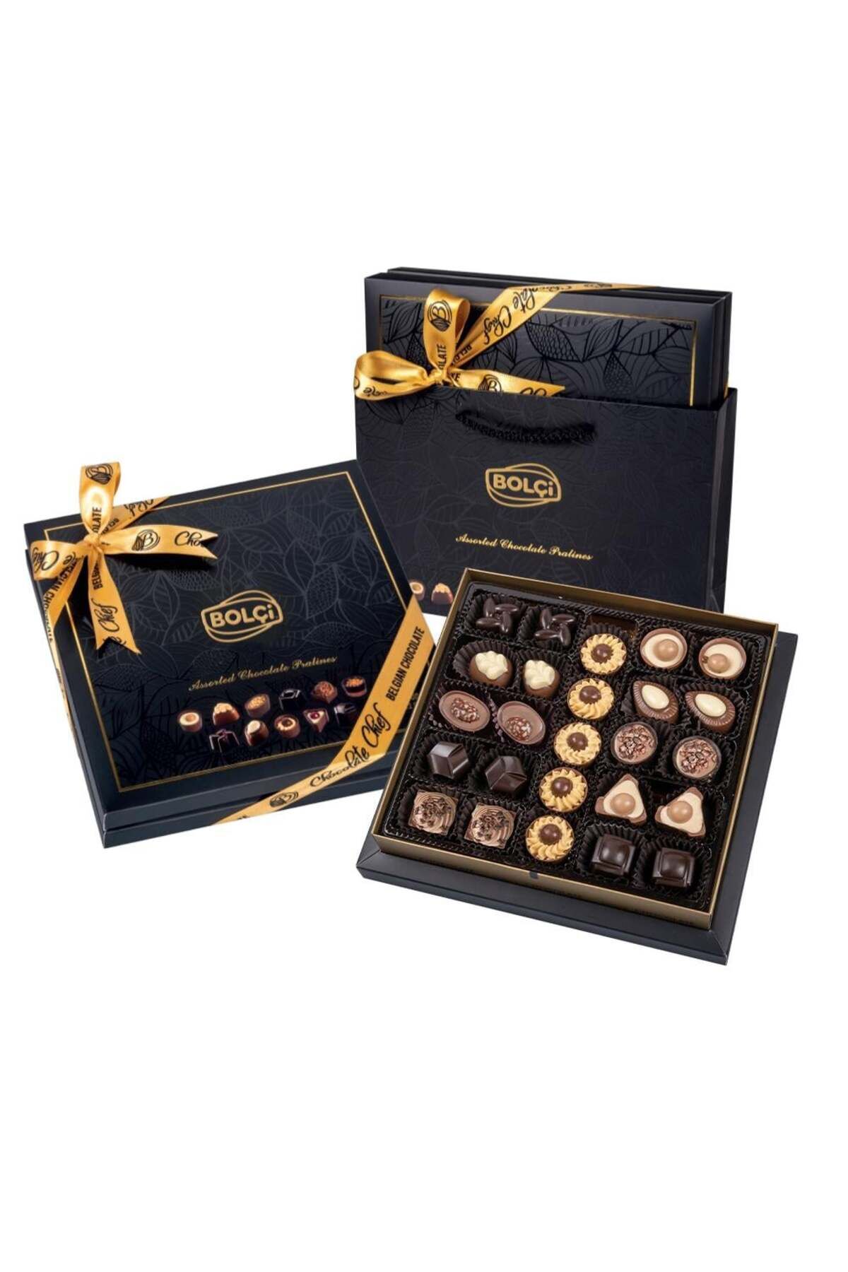 Siyah Floral Kutu Hediye Çikolata 290g