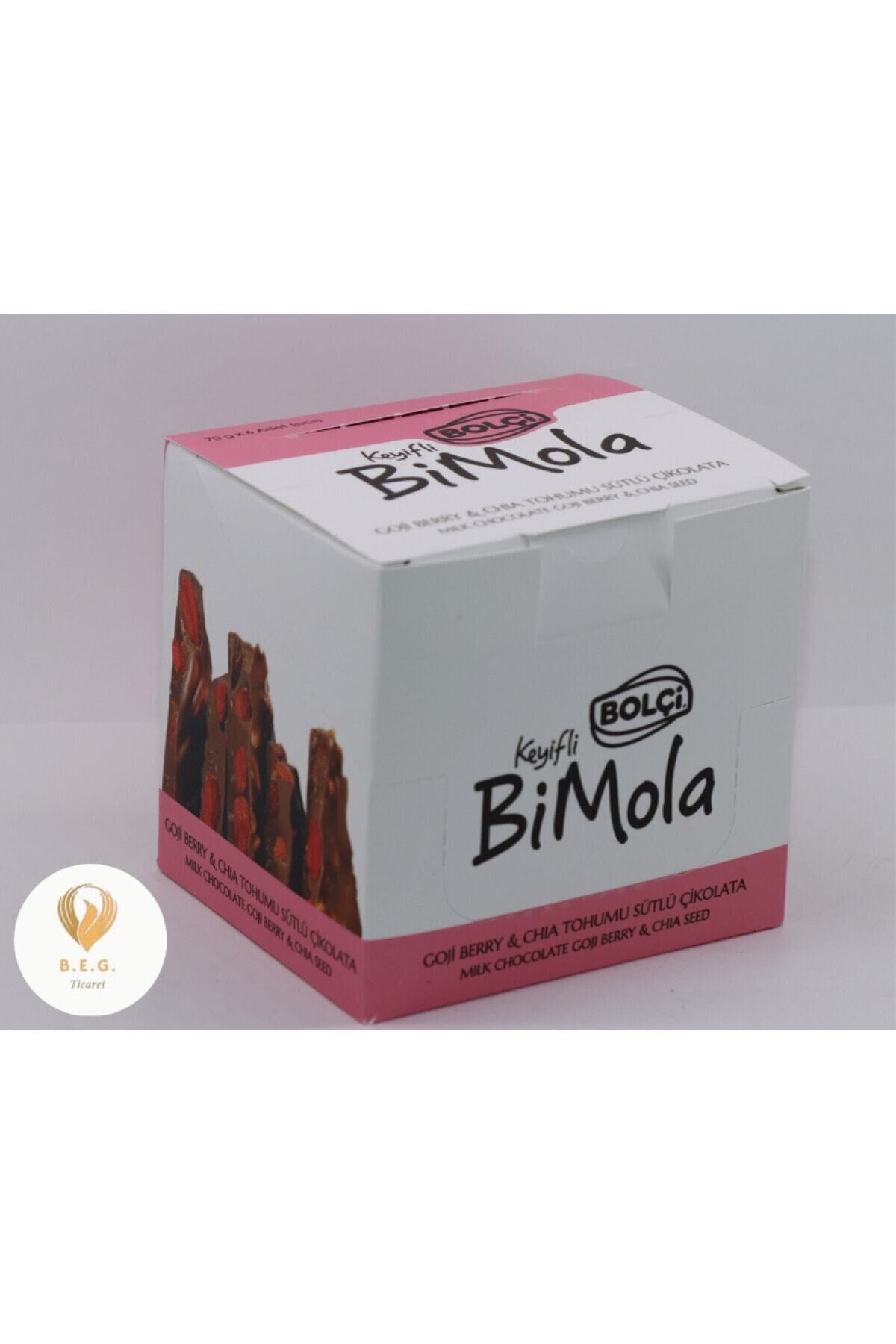 Bi Mola Sütlü Goji Berry Chia Tohumlu Çikolata (70 G)