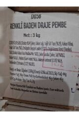 Renkli Badem Draje Pembe 500 Gr