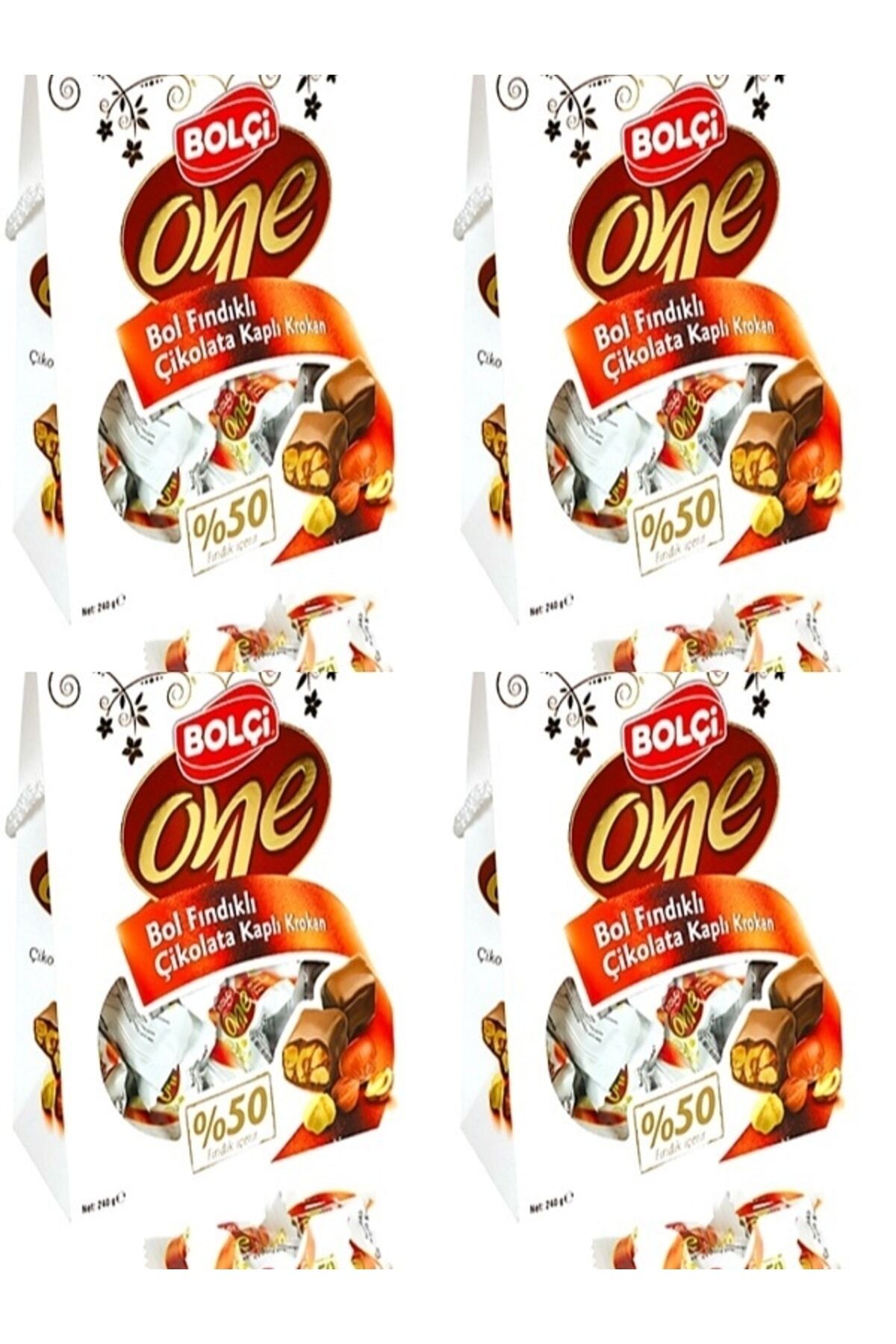 One Sütlü Çik.fındıklı 240 Gr Bolu Çikolatası X 4 Adet