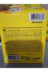 Sütlü Madalyon Çikolata 21 gr (EMOJİ) X 34 Adet