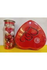 Teneke Kalp Çikolata Kutu 240gr & Pookie Bear Love Çikolata 120gr