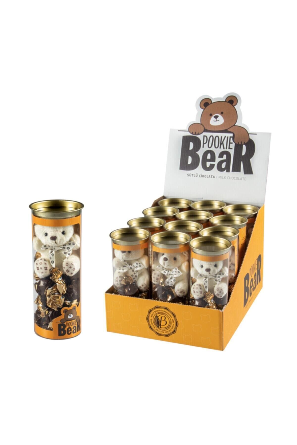 Silindir Asetat Kutu Ayıcıklı Sütlü Çikolata 100 Gr