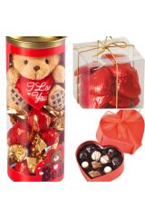 Küçük Kalp 125 Gr + Pookie Bear 120 Gr (love)+ Küp Mini Kalp 100 Gr