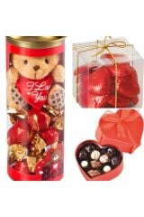 Küçük Kalp 125 Gr + Pookie Bear 120 Gr (love)+ Küp Mini Kalp 100 Gr