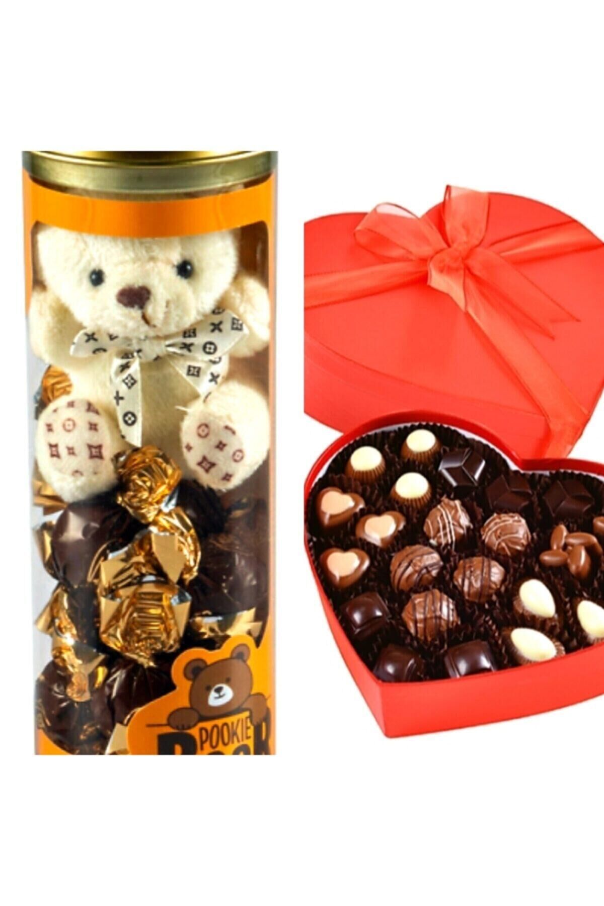 Büyük Kalp 285 Gr + Pookie Bear 120 Gr