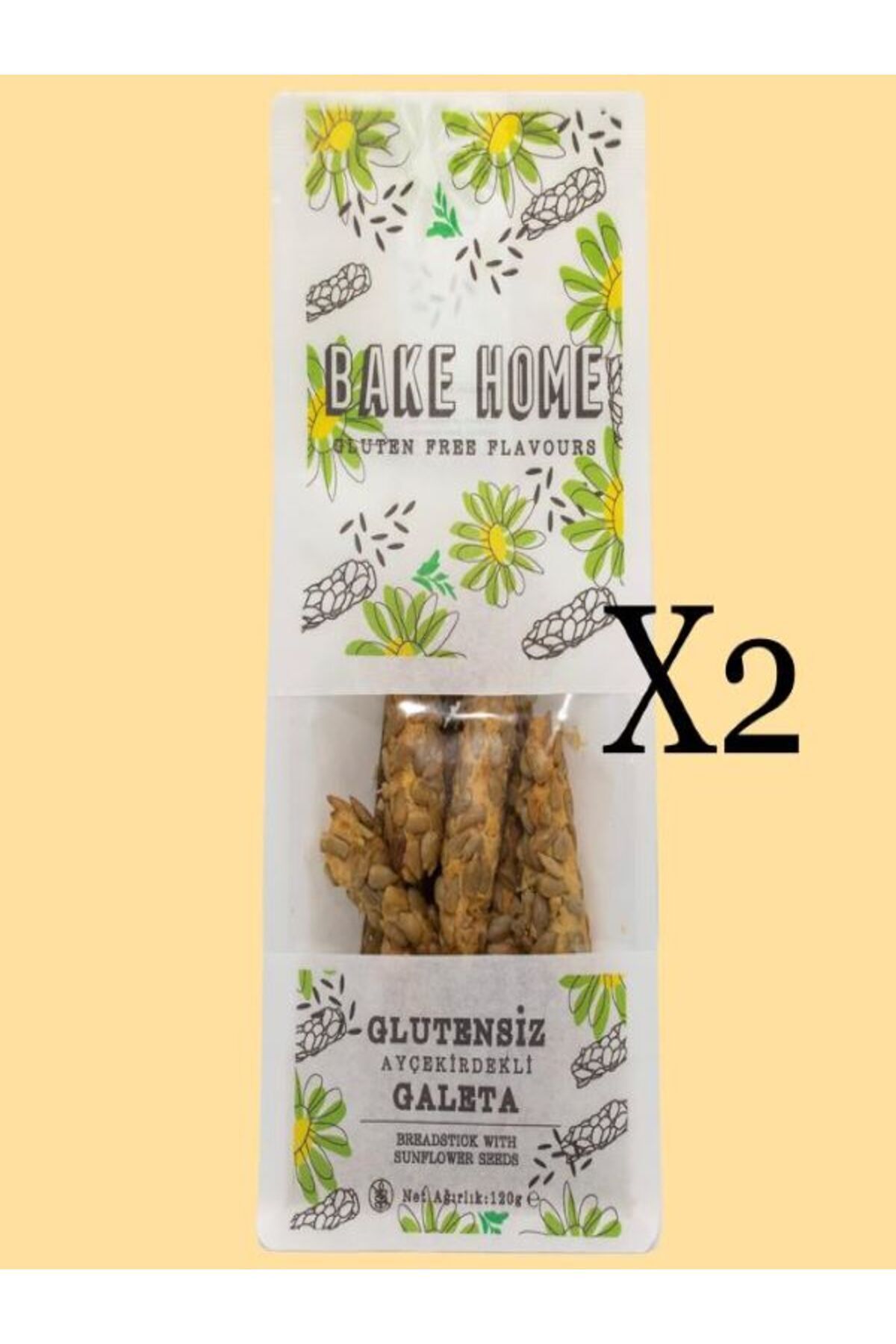 Glutensiz Tereyağlı Ayçekirdekli Galeta 120 Gr- 2 Adet