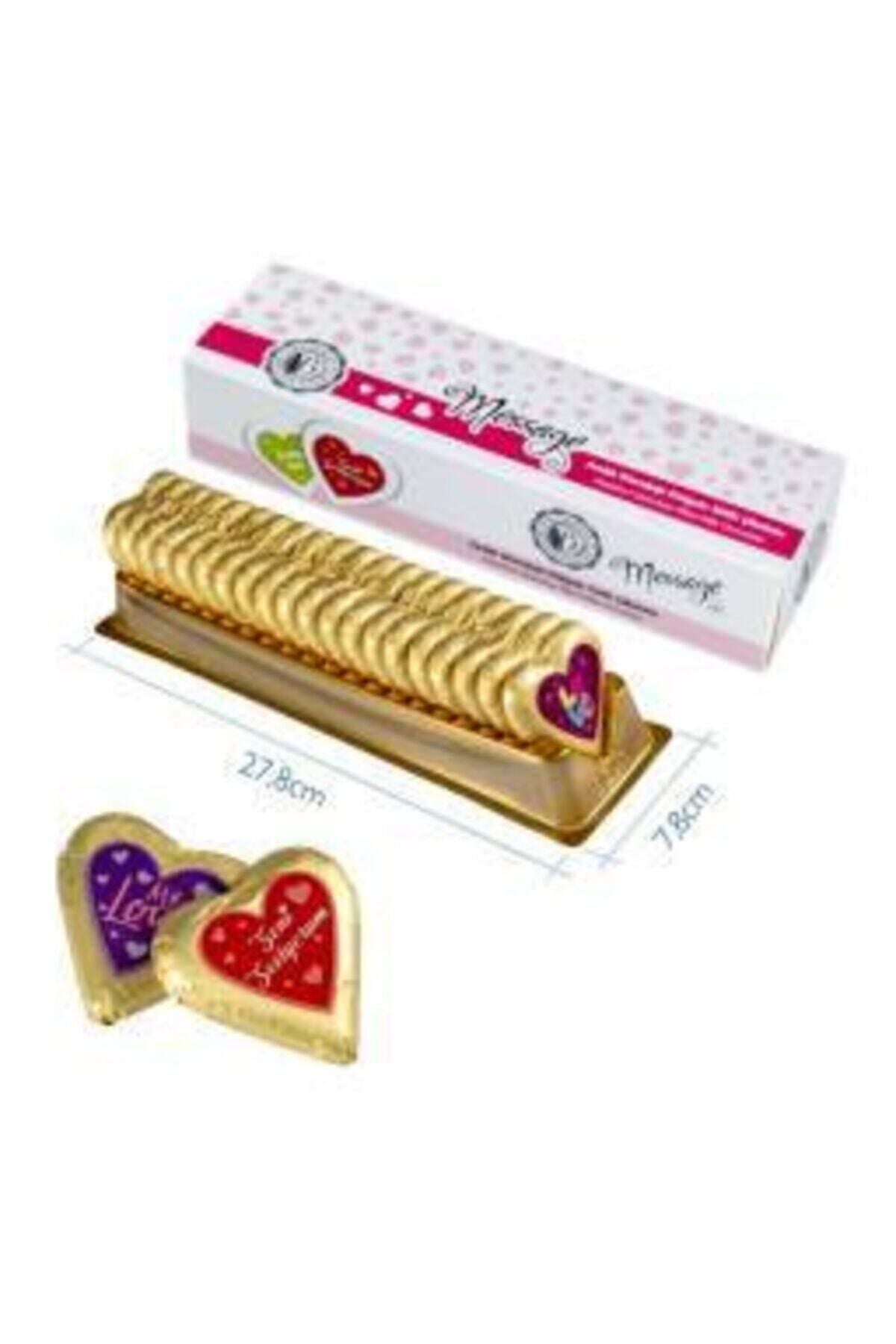 Mesajlı Kalp Çikolata 21 Gr(display) X 20 Adet
